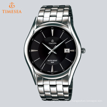 Homens de luxo em aço inoxidável Band Quartz Watch 72630